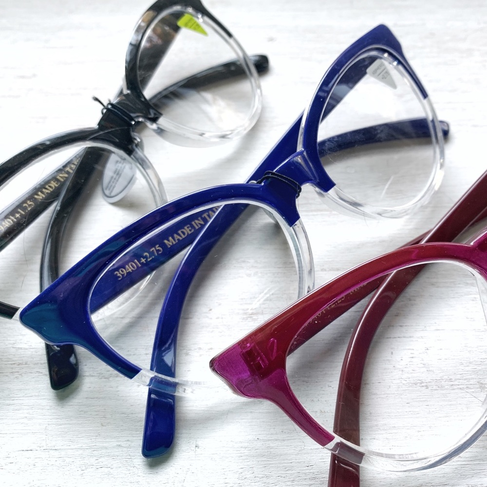 NEW Cat Eye 1.25 Oversized Reading Glasses - Picture 3 of 6